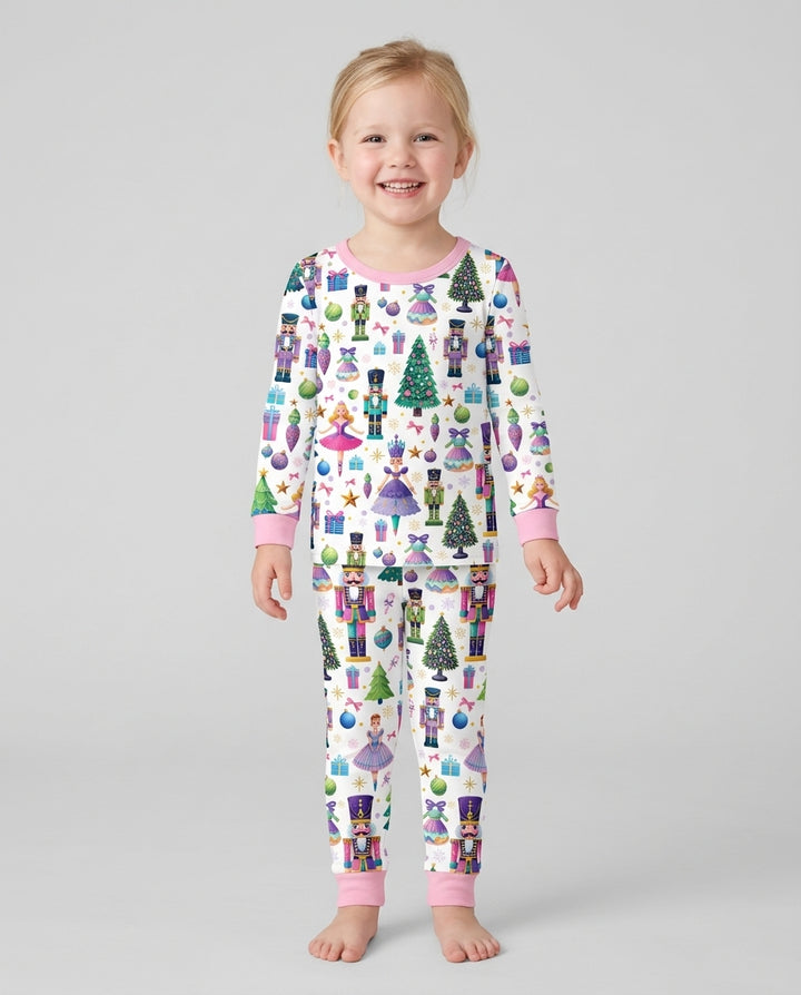 Nutcracker Wonderland Bamboo Two Piece Long Sleeve Pajama Set