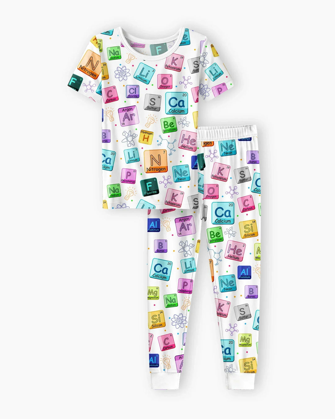 Science Elements Bamboo Two Piece Short Sleeve Pajama Set