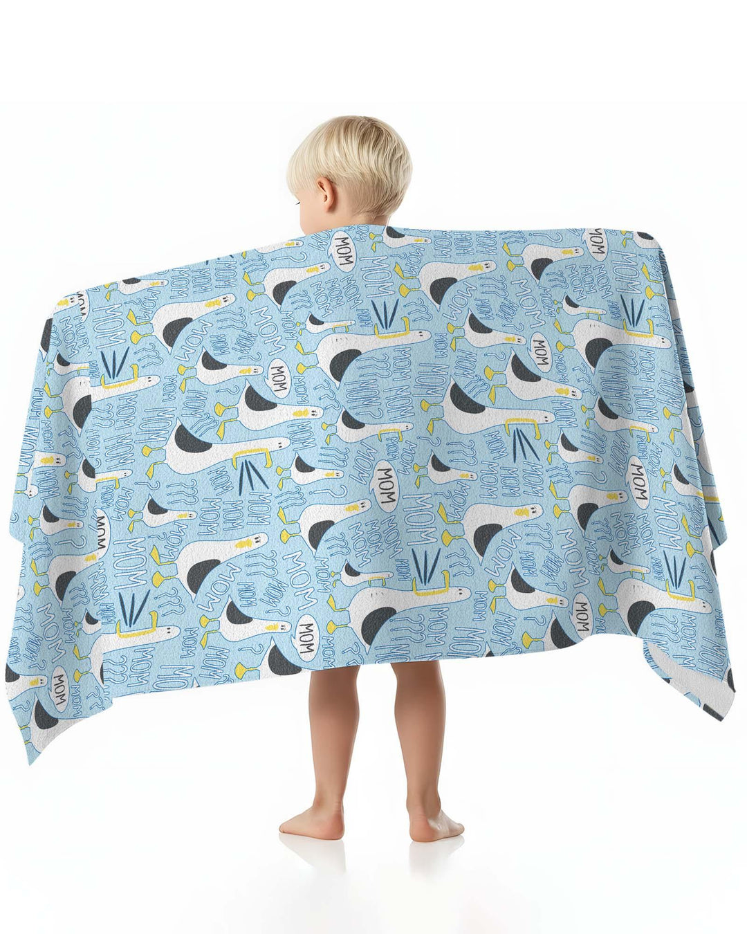 Funny Seagull MOM Beach Towel