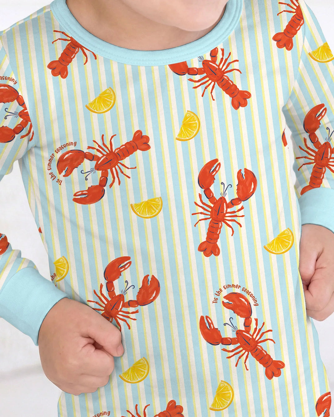 Crawfish Pinch Bamboo Two Piece Long Sleeve Pajama Set
