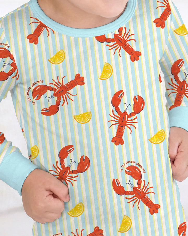 Crawfish Pinch Bamboo Two Piece Long Sleeve Pajama Set