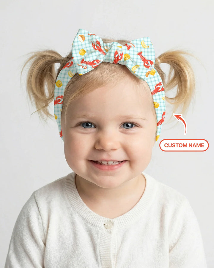 Custom Name Preppy Crawfish Season Headband