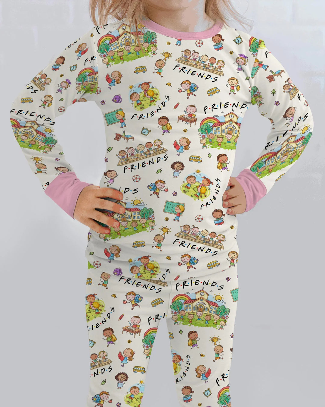 Template Bamboo Two Piece Long Sleeve Pyjamas Set