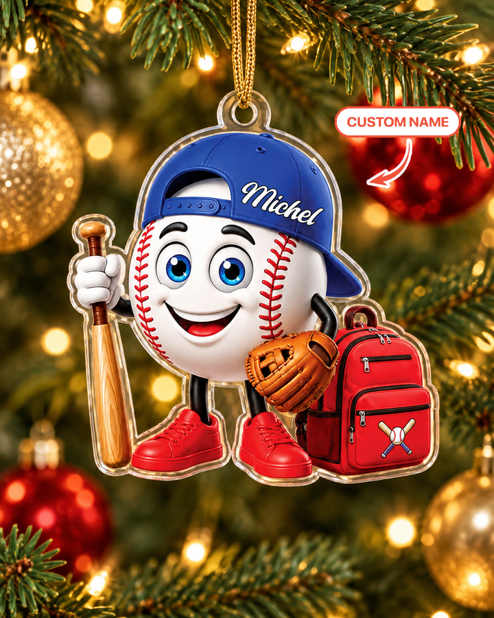 Baseball Softball Acrylic Ornament