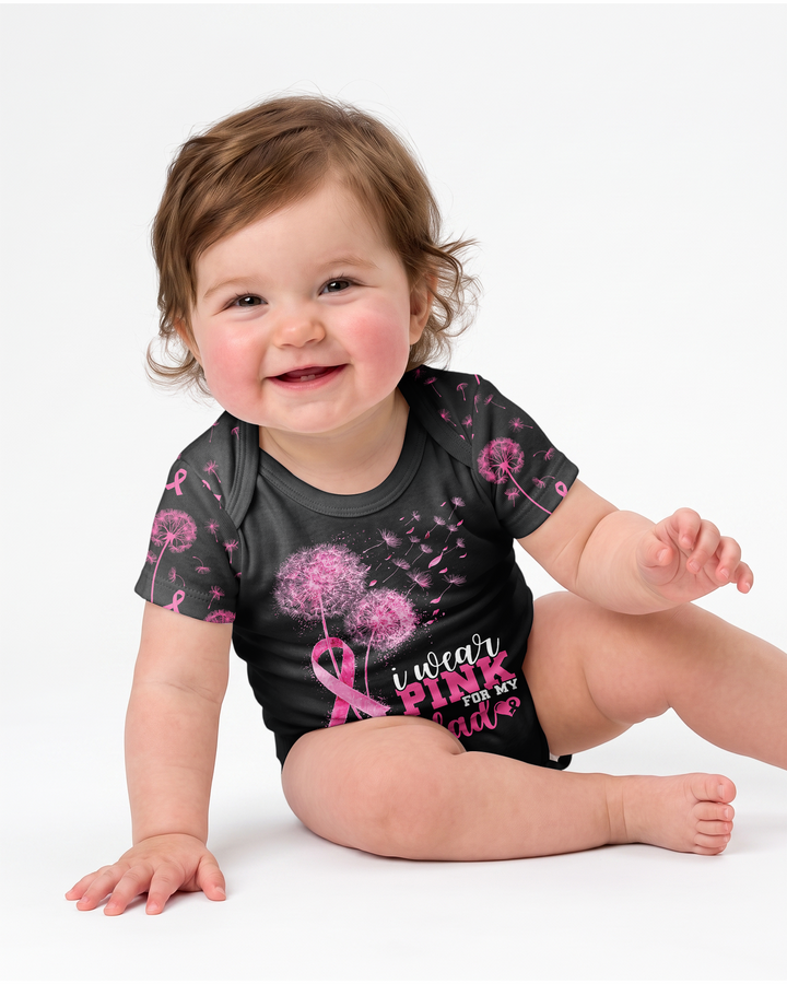 Dandelion Pink For Dad Bamboo Bodysuit