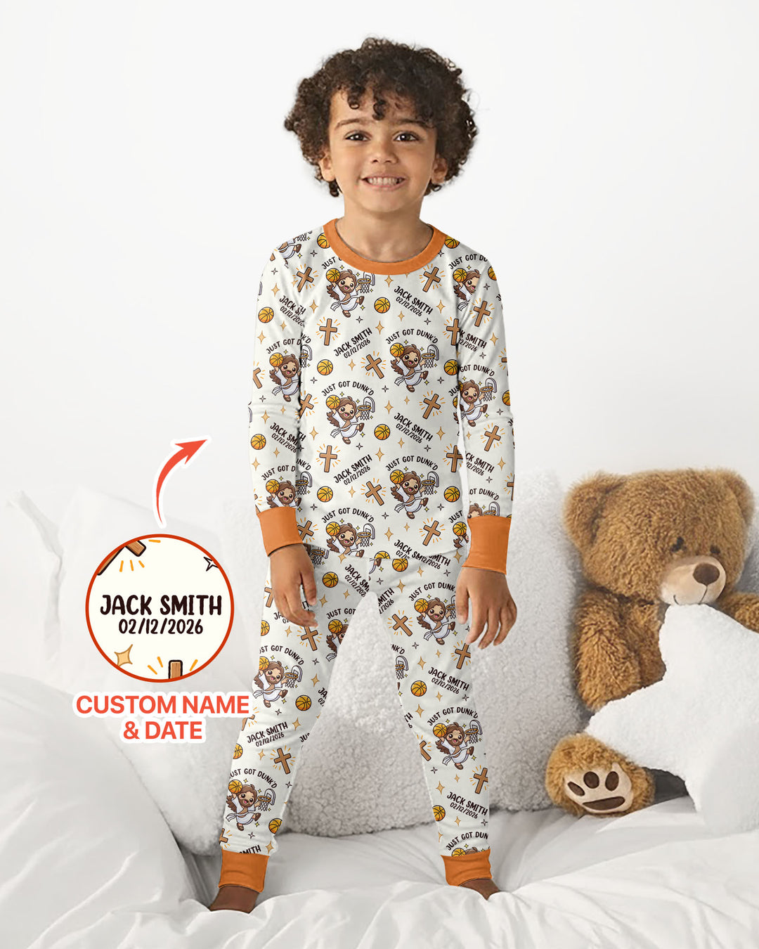 Personalized Baptism Just Got Dunk'd  Bamboo Two Piece Long Sleeve Pajama Set