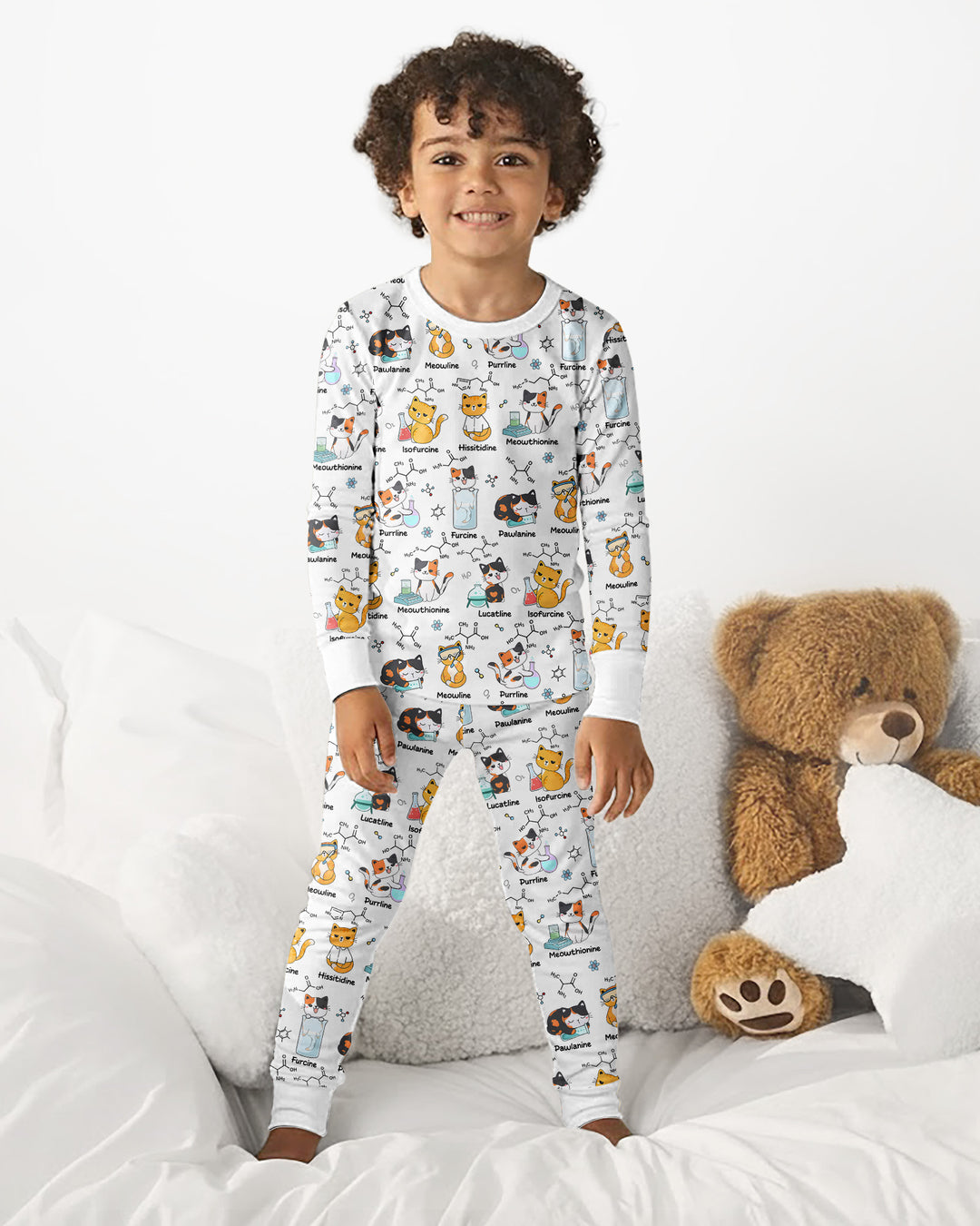 Biochemistry Cat Bamboo Two Piece Long Sleeve Pajama Set