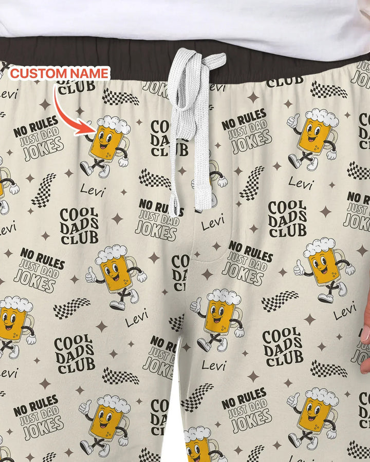 Custom Name Cool Club Daddy & Me Matching Bamboo Men's Pajama Set