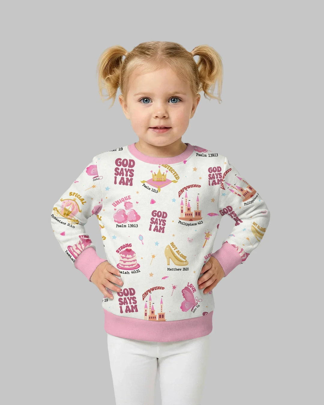 God Says I Am Girl Bamboo Crewneck Sweatshirt