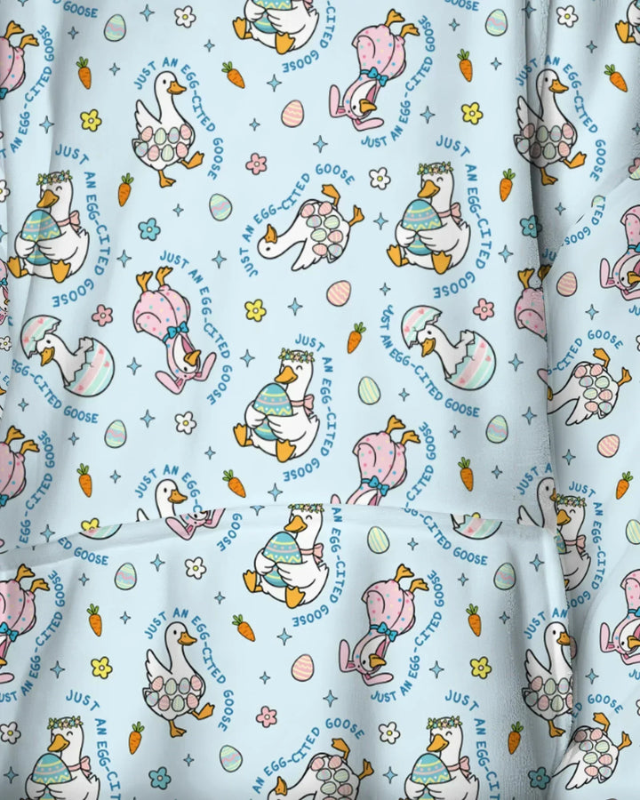 Easter Silly Goose Wearable Bamboo Blanket Hoodie