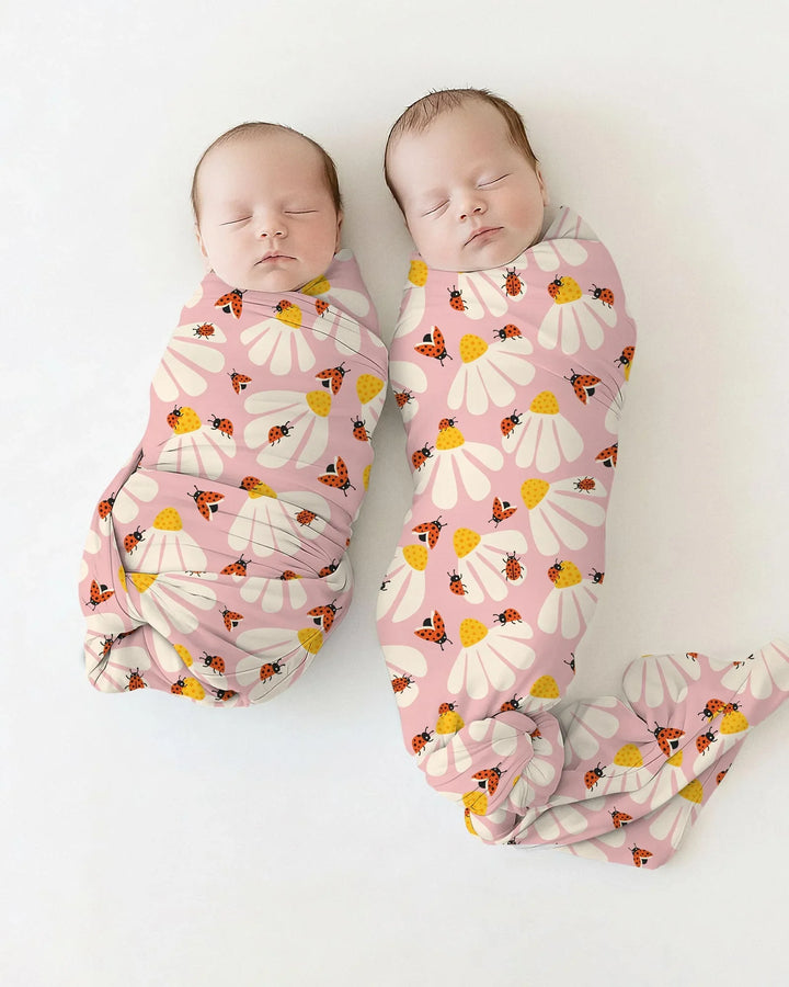 Lucky Little Bug swaddle blanket