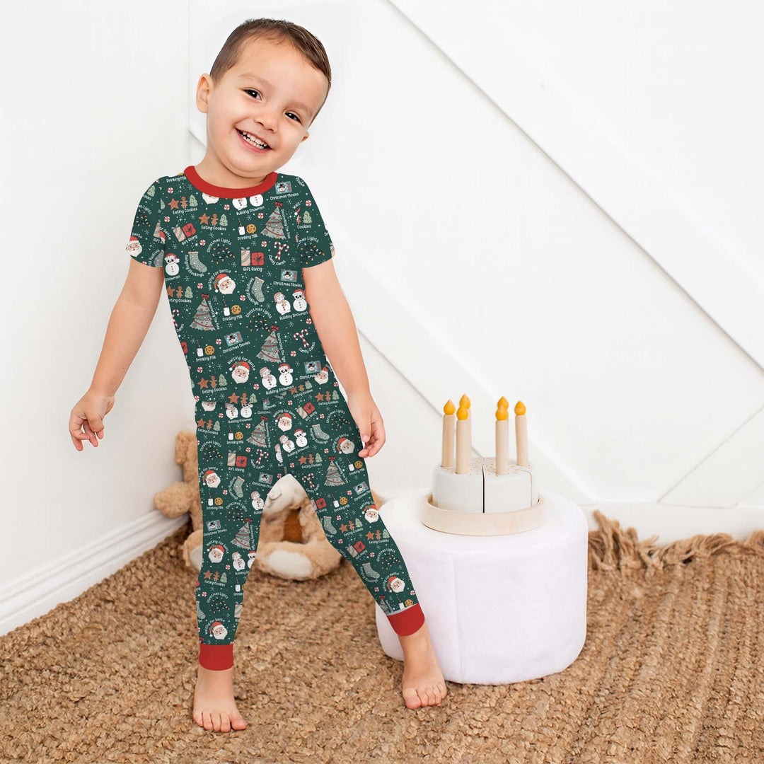 Christmas Things Bamboo Two Piece Short Sleeve Pajama Set