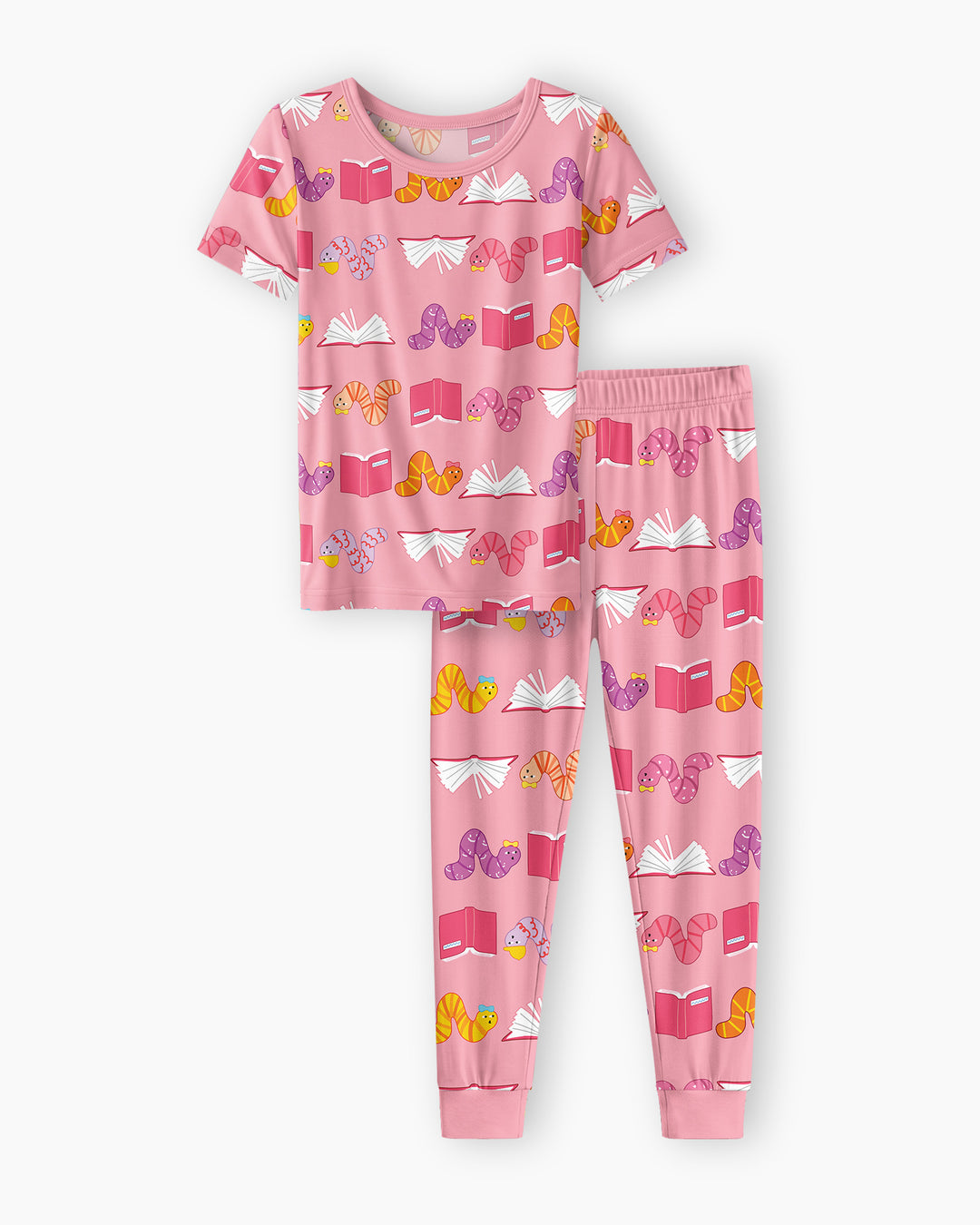 Bookworm Family Matching Bamboo Two Piece Short Sleeve Pajama Set