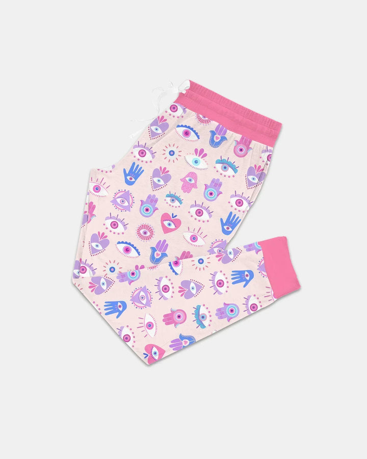 Hamsa Heart Guardians Family Matching Bamboo Women Pajama Set