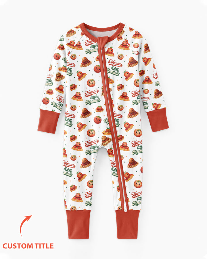 Custom Name Little Meatball Bamboo Convertible Zippy