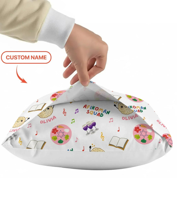 Custom Name Passover Afikoman Squad Bamboo Pillow Case