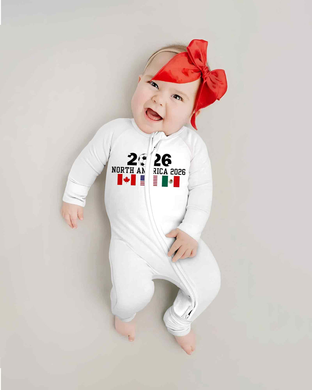 Soccer 2026 USA Canada Mexico Flags Bamboo Convertible Zippy
