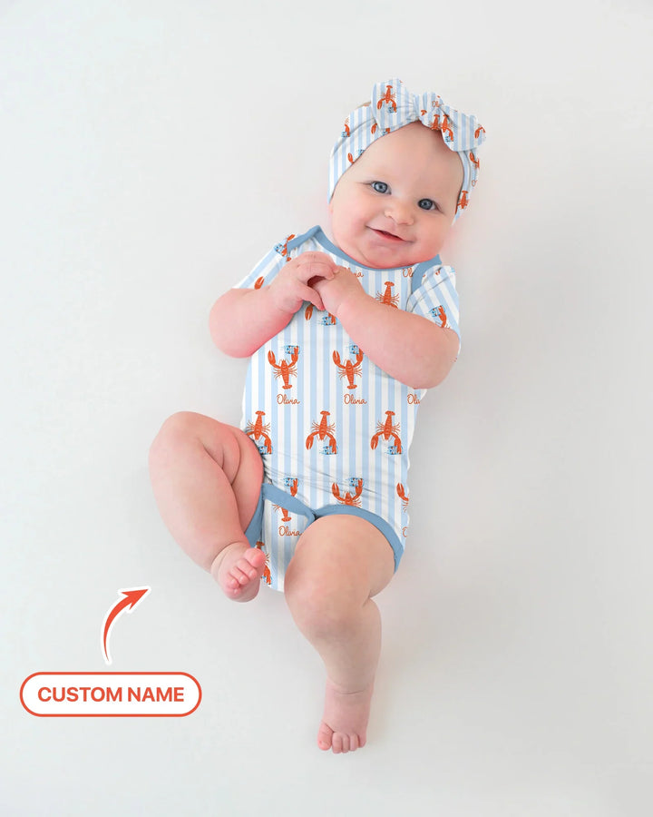 Custom Name Crawfish Beer Season Bamboo Bodysuit