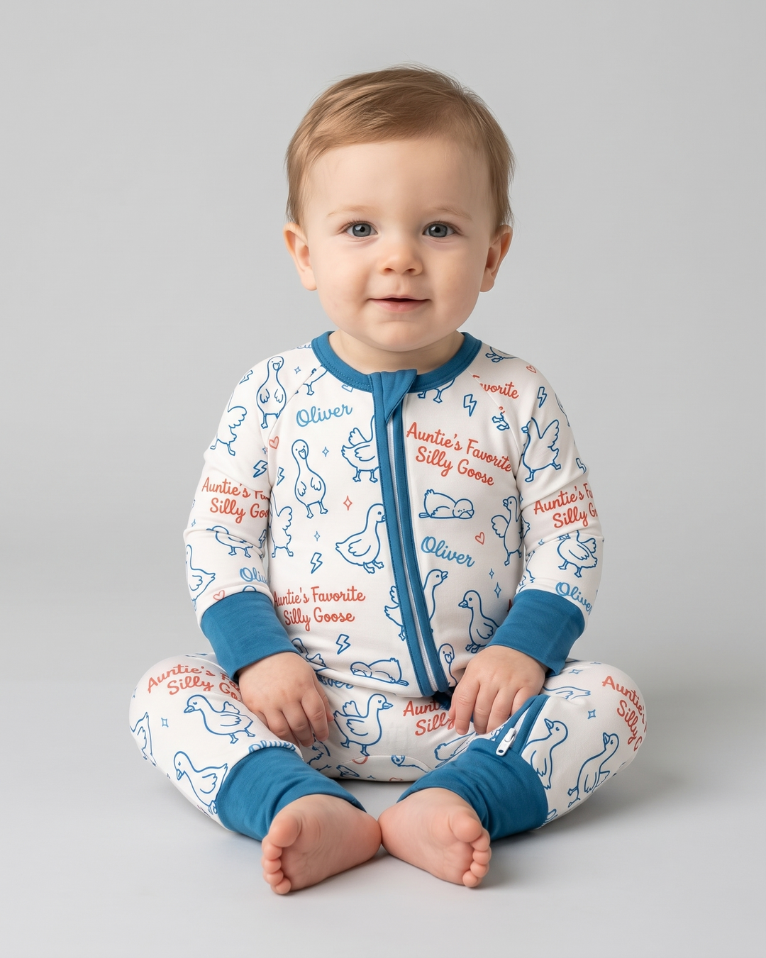 Custom Name Auntie's Favorite Silly Goose Bamboo Convertible Zippy