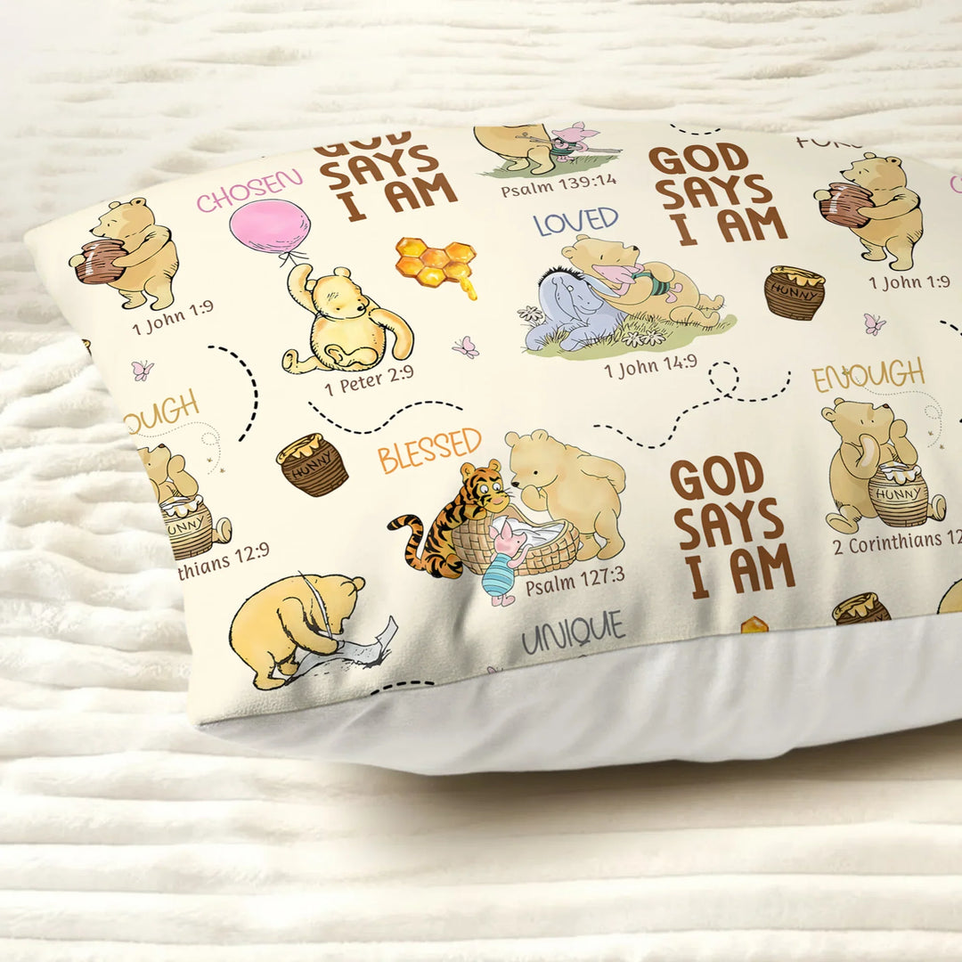 God Says I Am – Little Blessings Bamboo Pillow Case