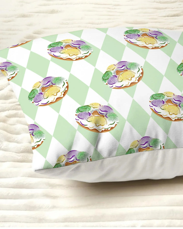 Mardi Gras Donut Bamboo Pillow Case