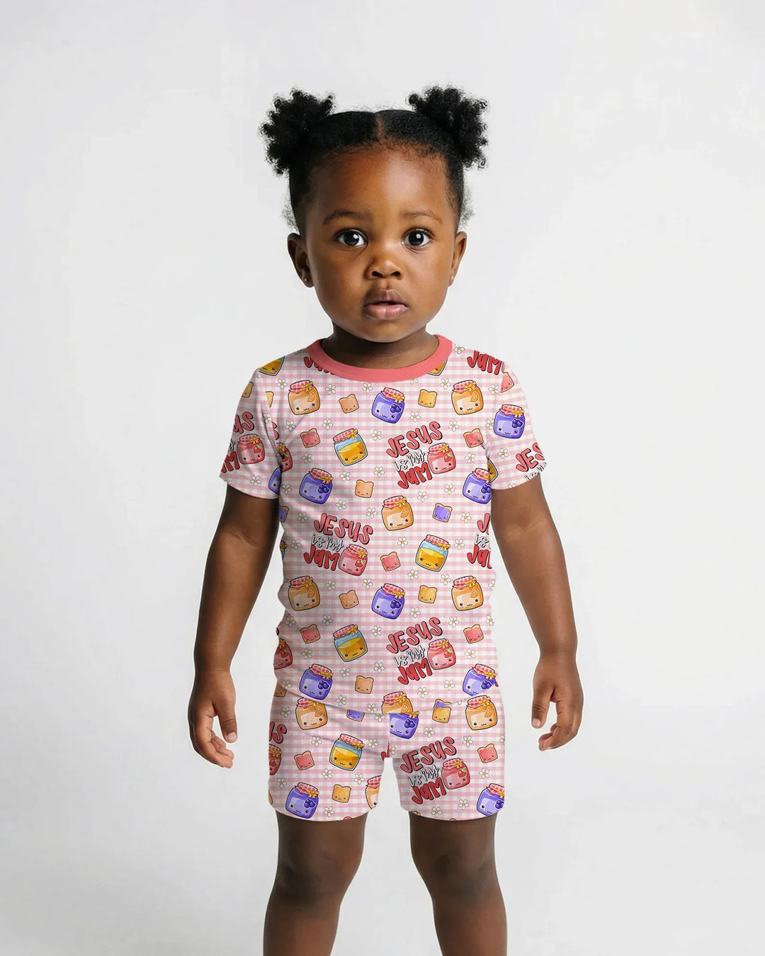 Jesus is My Jam Bamboo Two Piece Short Sleeve Shorts Pajama Set