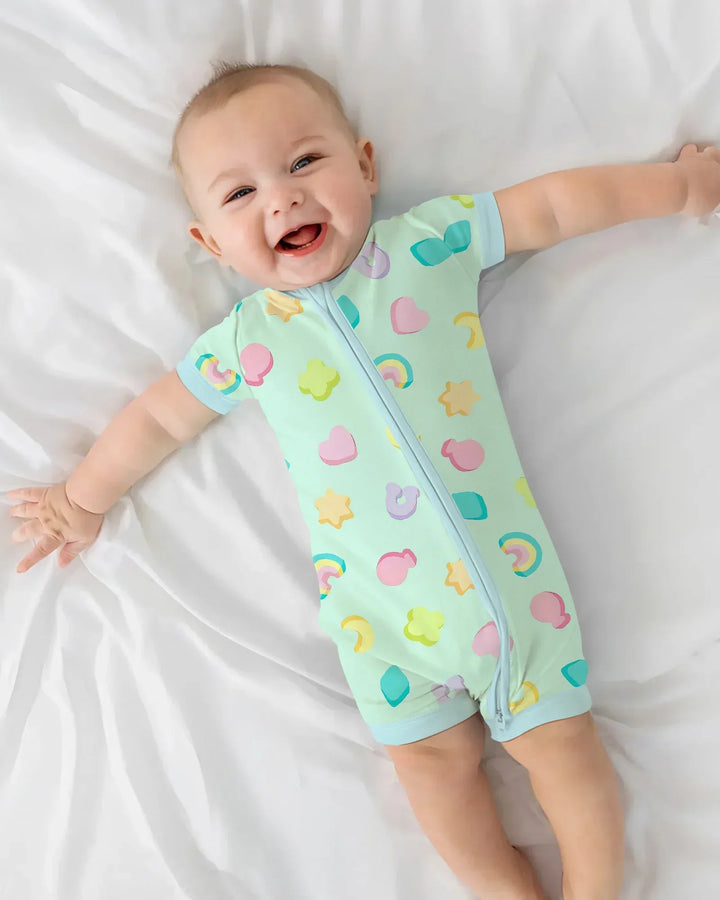Pastel Lucky Charms Scatter Bamboo Shorty Zippy