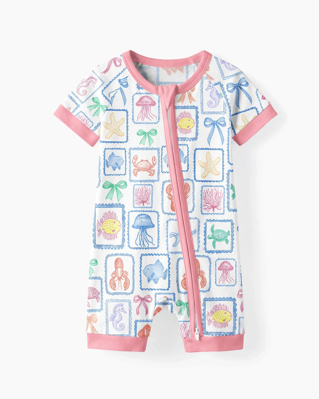 Coastal Treasures Family Matching Bamboo Shorty Zippy