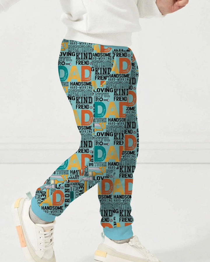 Dad Word Collage Bamboo Jogger