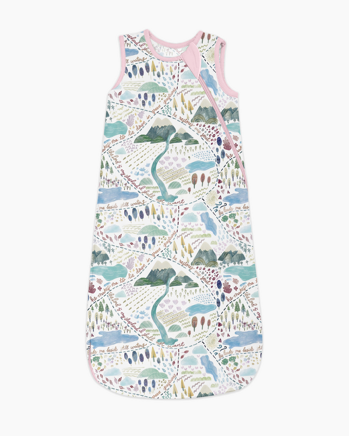Whimsical Psalms 23 Map Bamboo Sleep Bag