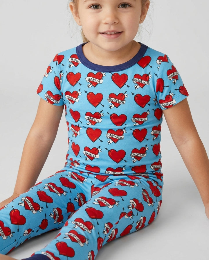 Dad's Kids Bamboo Two Piece Short Sleeve Pajama Set