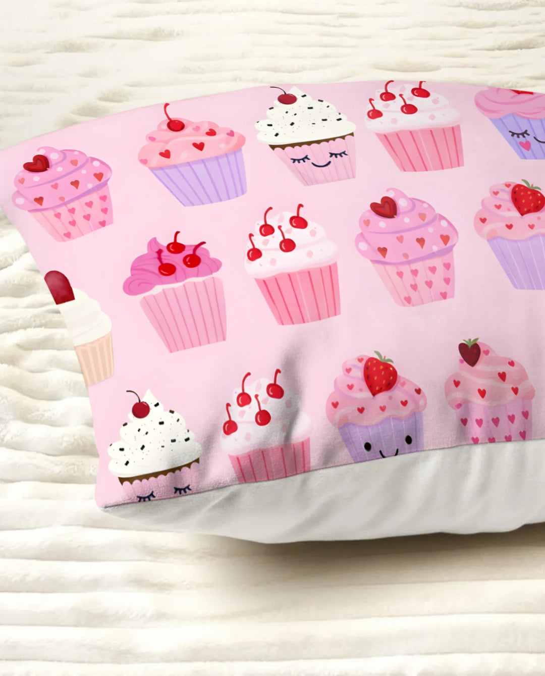 Valentine Emotional Cupcakes Bamboo Pillow Case