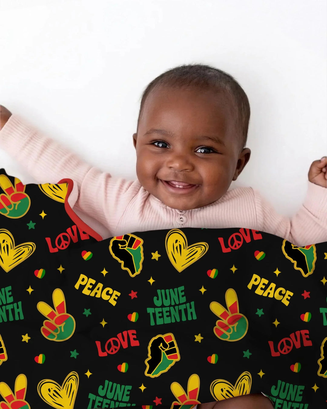 Peace Love Juneteenth Bamboo Blanket