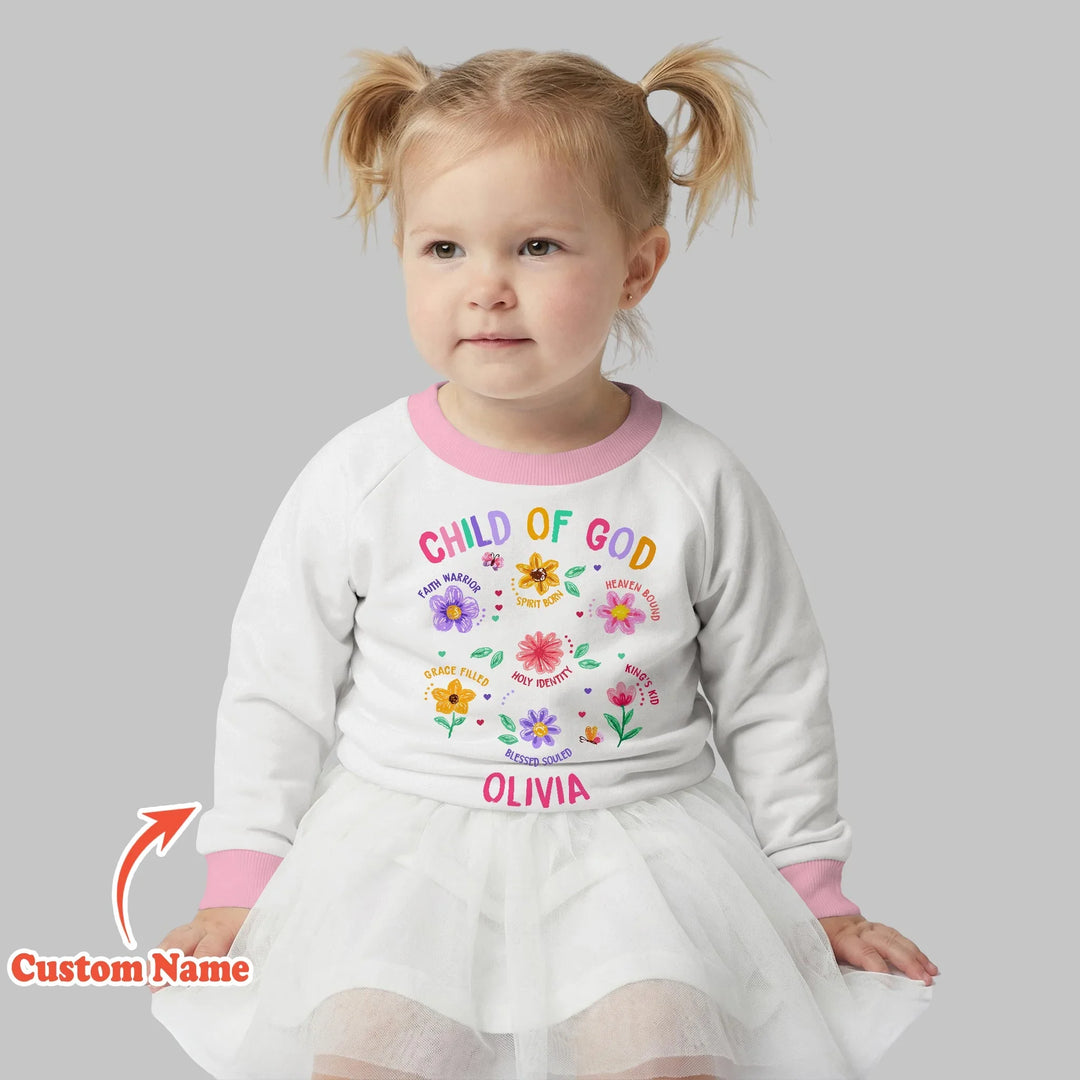 Custom Name Child of God Bamboo Crewneck Sweatshirt