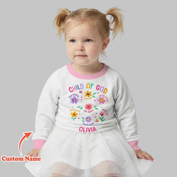 Custom Name Child of God Bamboo Crewneck Sweatshirt