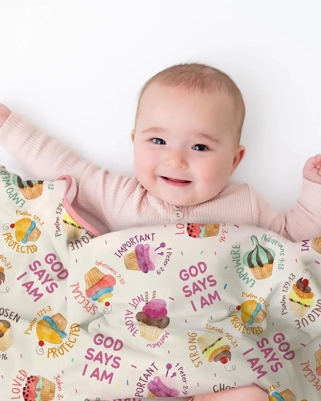 Cute Cupcake God Says I Am Bamboo Blanket