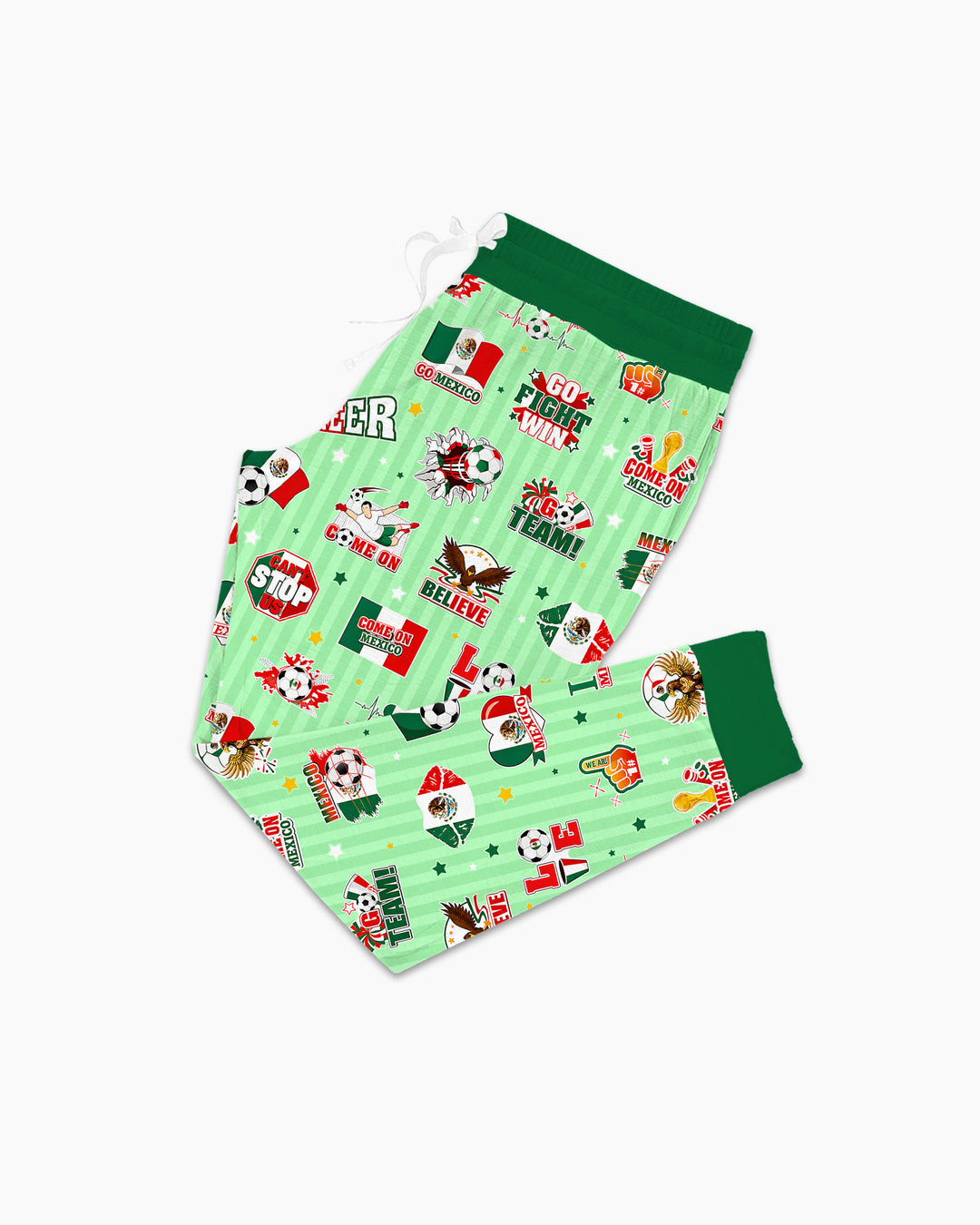 Soccer Game Day Go Team Mexico Family Matching Bamboo Women Pajama Set