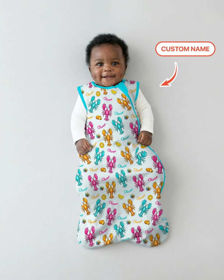 Custom Name Crawfish Crew Bamboo Sleep Bag