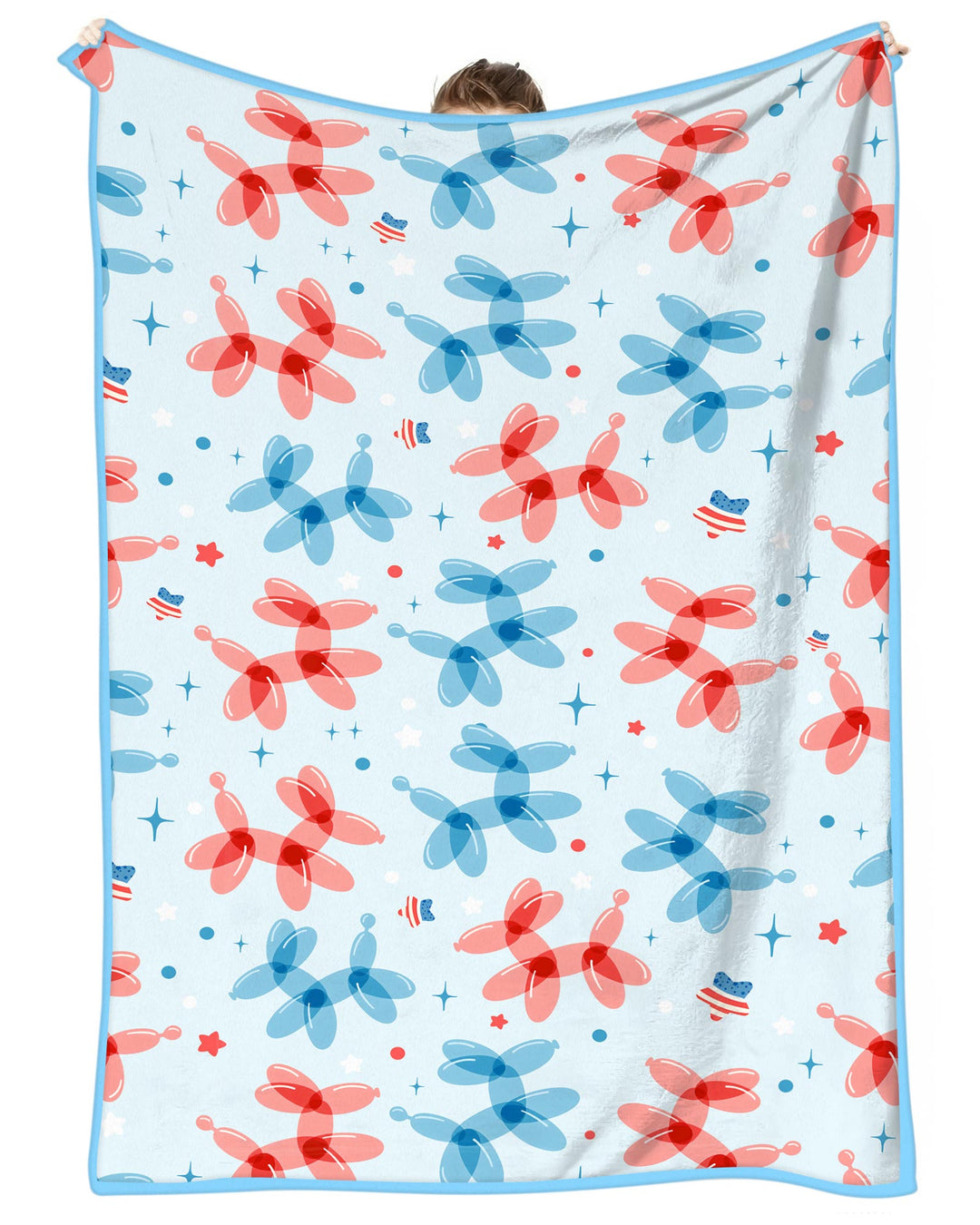 American Balloon Dog Party Bamboo Blanket