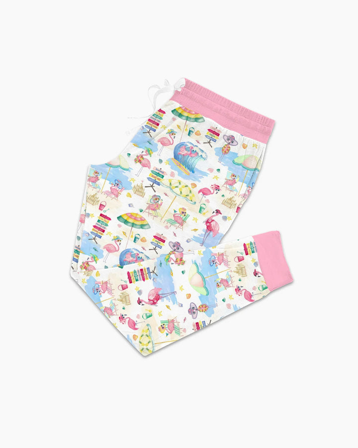 Flamingo Beach Family Matching Bamboo Women Pajama Set