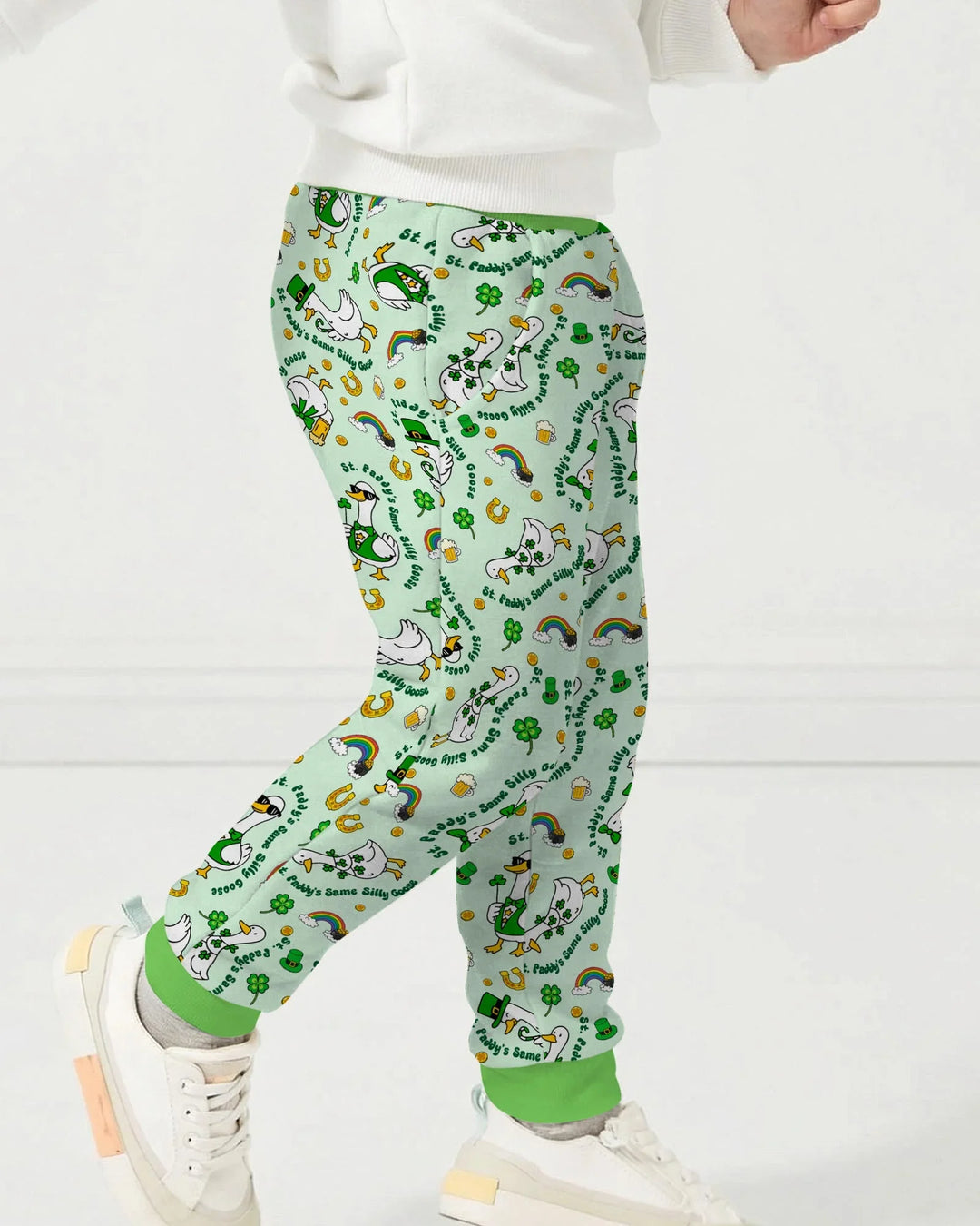 St. Patrick's Day Silly Goose Bamboo Jogger