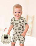 Camo Armor Of God Bamboo Two Piece Short Sleeve Shorts Pajama Set