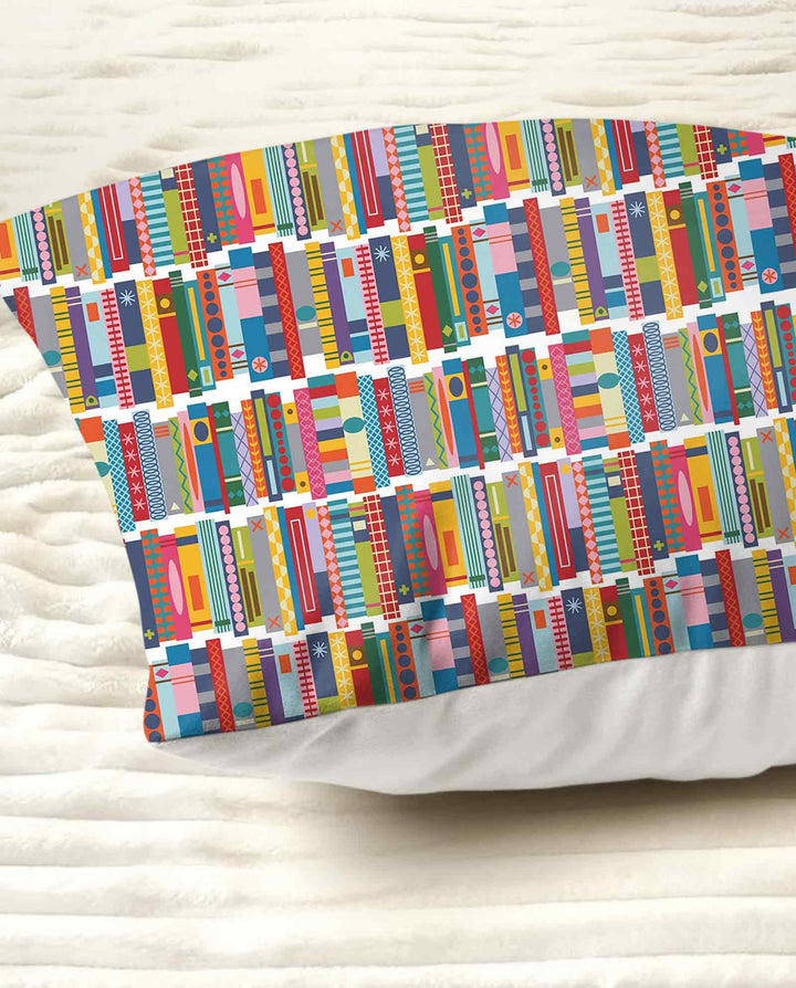 Rainbow Bookshelf Bamboo Pillow Case