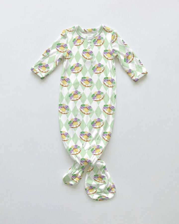 Mardi Gras Donut Bamboo Knot Gown