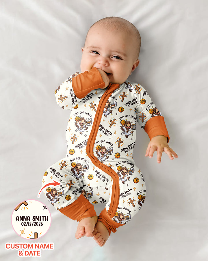 Personalized Baptism Just Got Dunk'd Bamboo Convertible Zippy