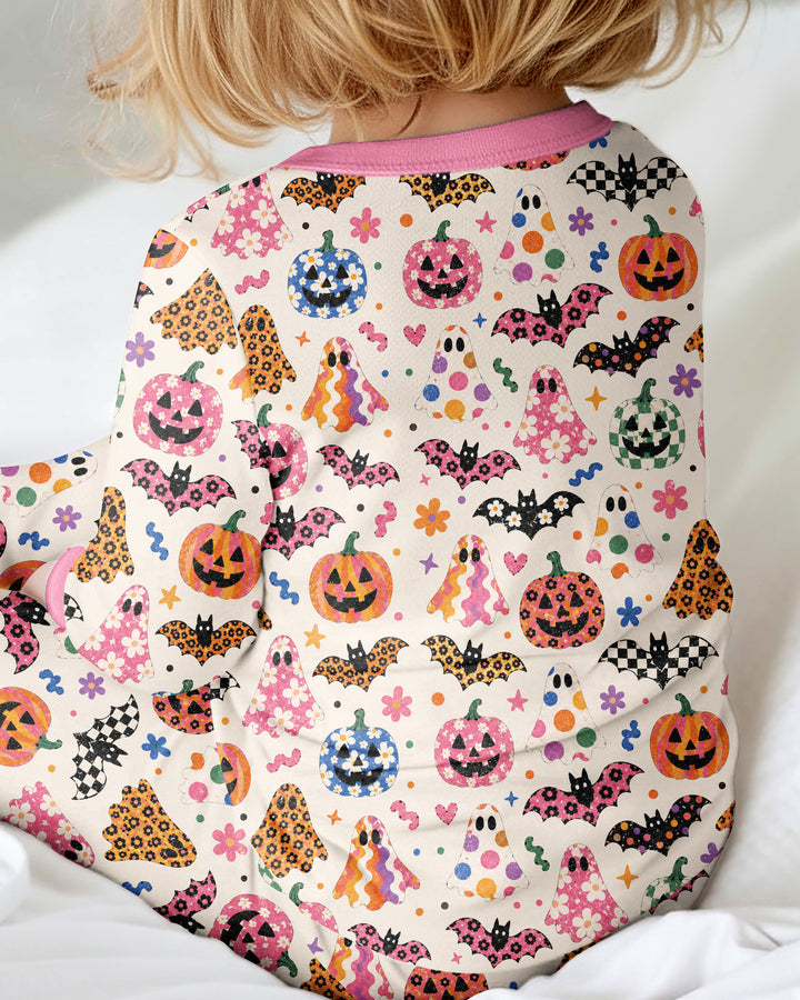 Funky Retro Ghosts Bamboo Convertible Zippy
