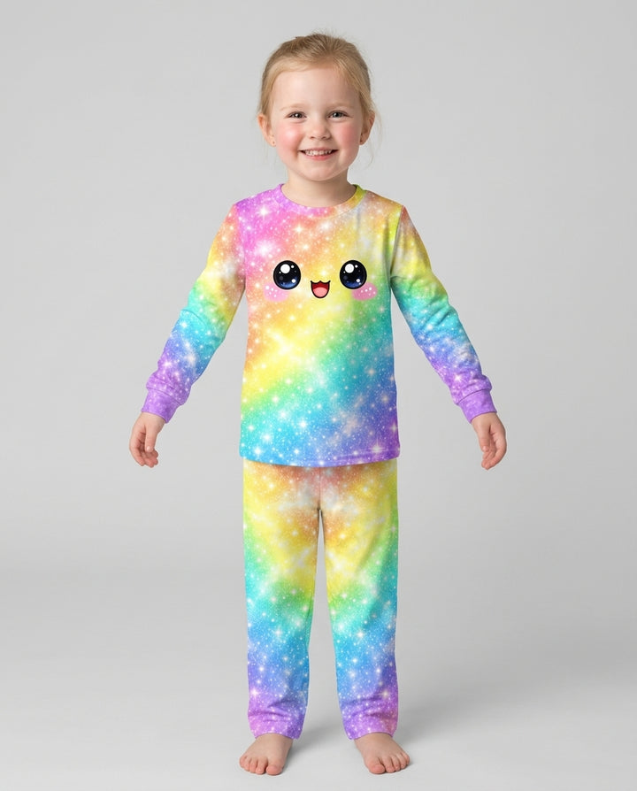 Kawaii Dumplings Emoji Bamboo Two Piece Long Sleeve Pajama Set