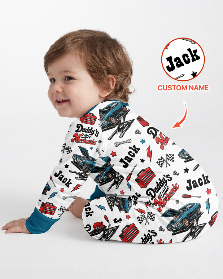 Custom Name Daddy's Little Mechanic Bamboo Convertible Zippy