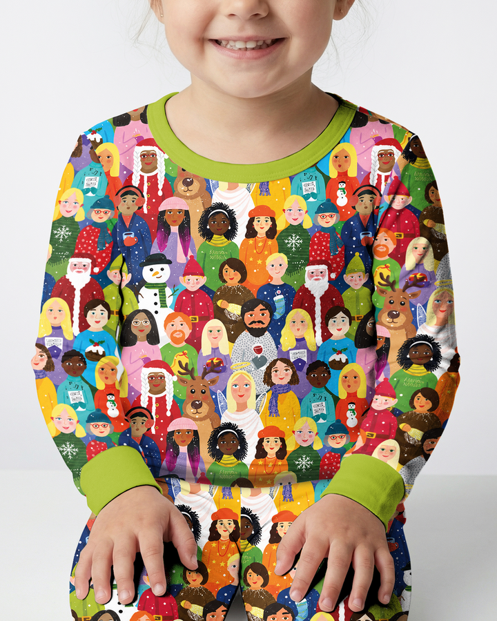 Together for Christmas Bamboo Two Piece Long Sleeve Pajama Set