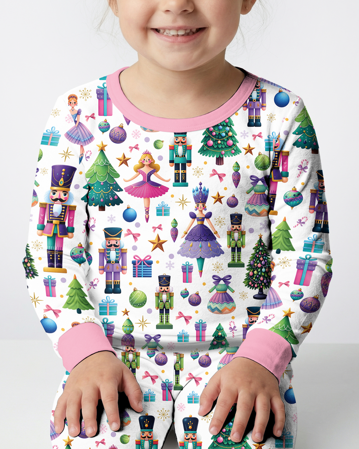 Nutcracker Wonderland Bamboo Two Piece Long Sleeve Pajama Set